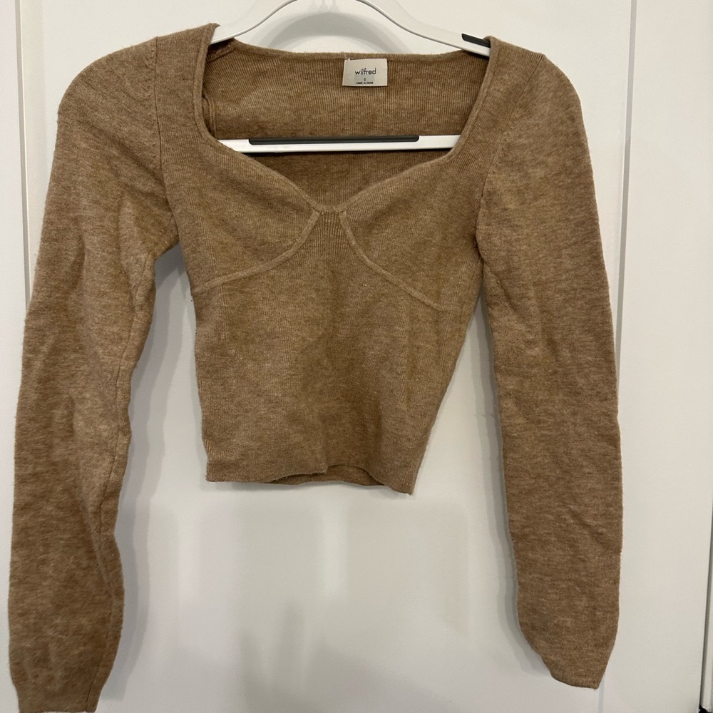 Wilfred Beige Knit Top